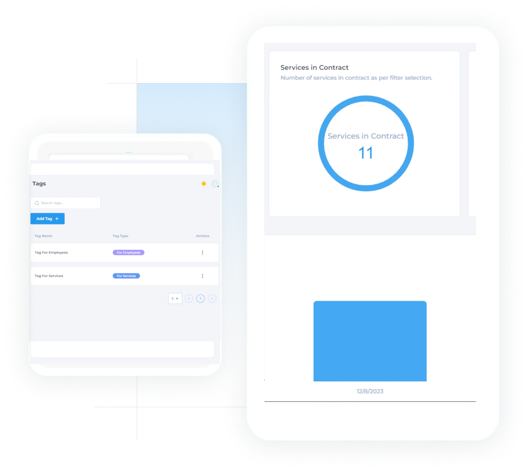 tailus stats and login components